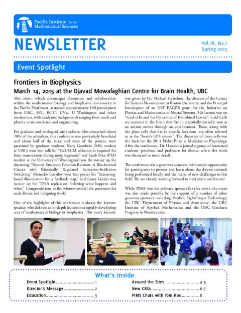 PIMS Newsletter, May 2015